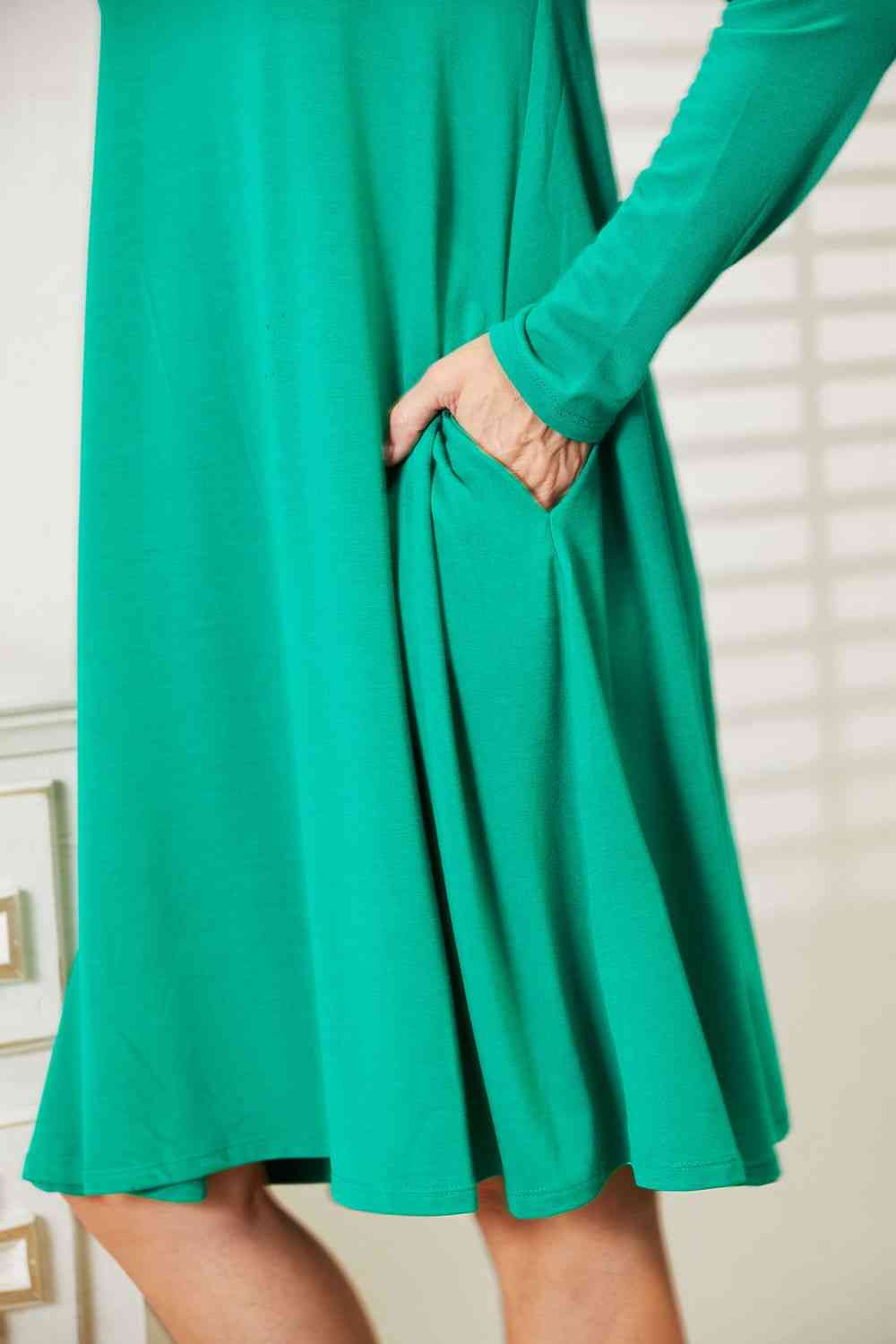 Shannon - Zenana Long Sleeve Flare Dress with Pockets