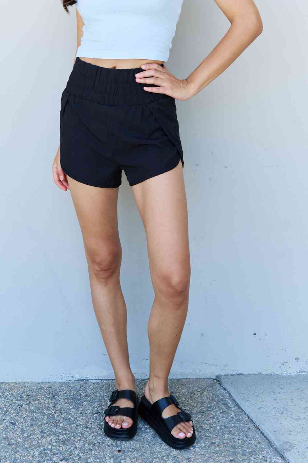 Ettie - Ninexis High Waistband Active Shorts in Black