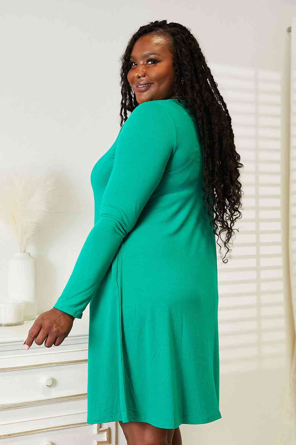 Shannon - Zenana Long Sleeve Flare Dress with Pockets
