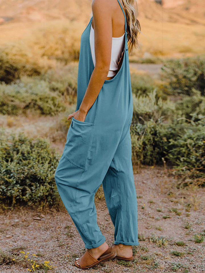 Essie - V-Neck Sleeveless Jumpsuit with Pocket