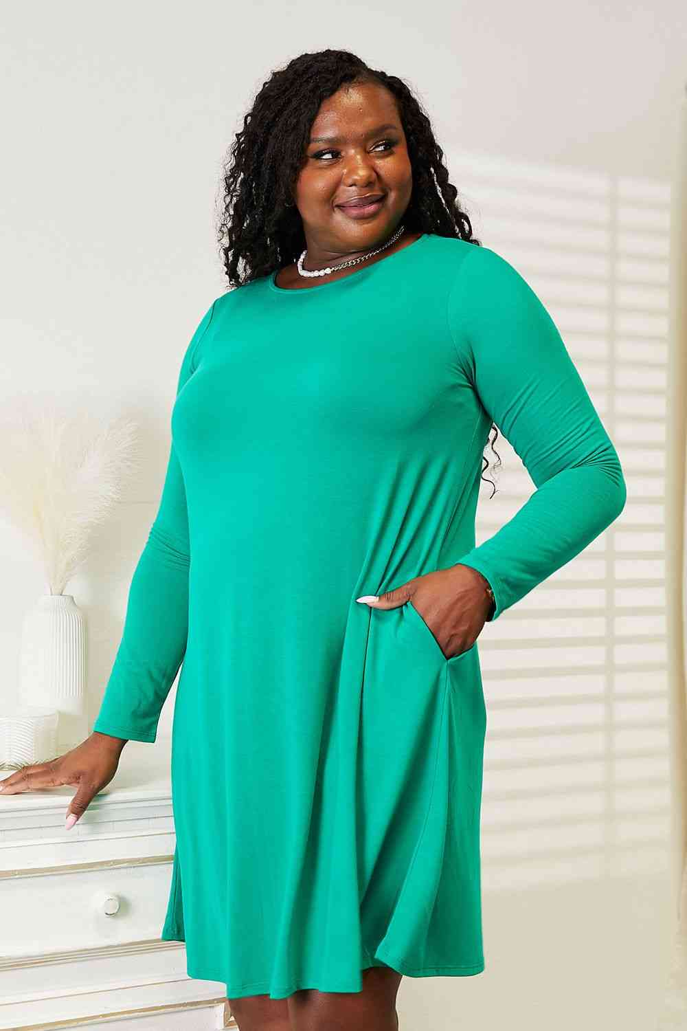 Shannon - Zenana Long Sleeve Flare Dress with Pockets