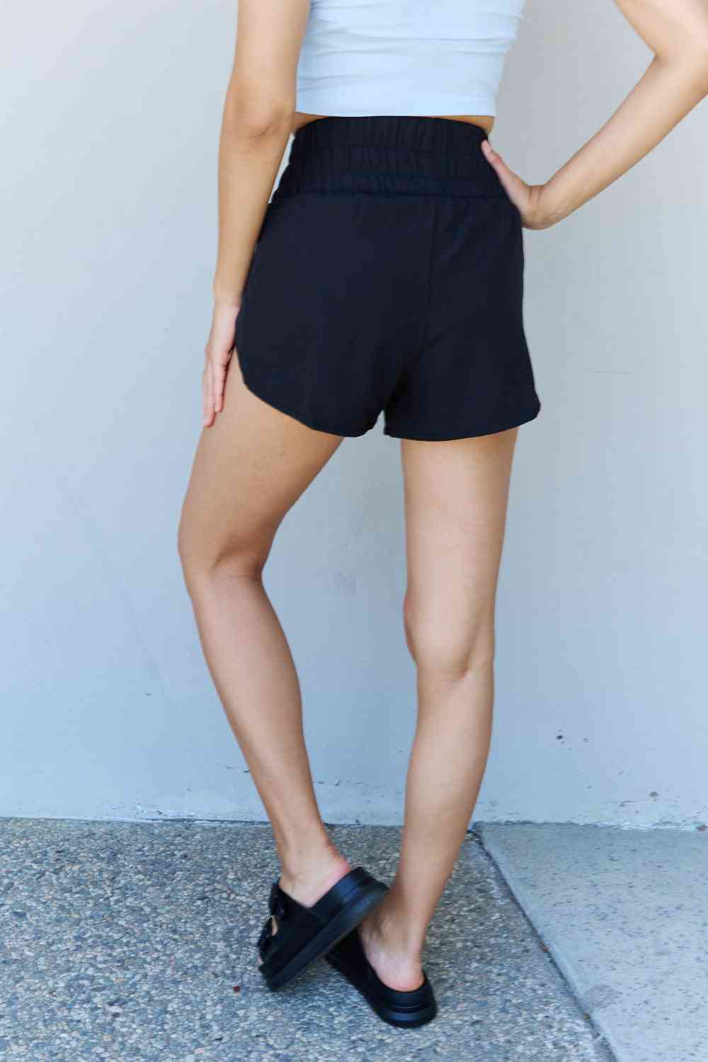 Ettie - Ninexis High Waistband Active Shorts in Black