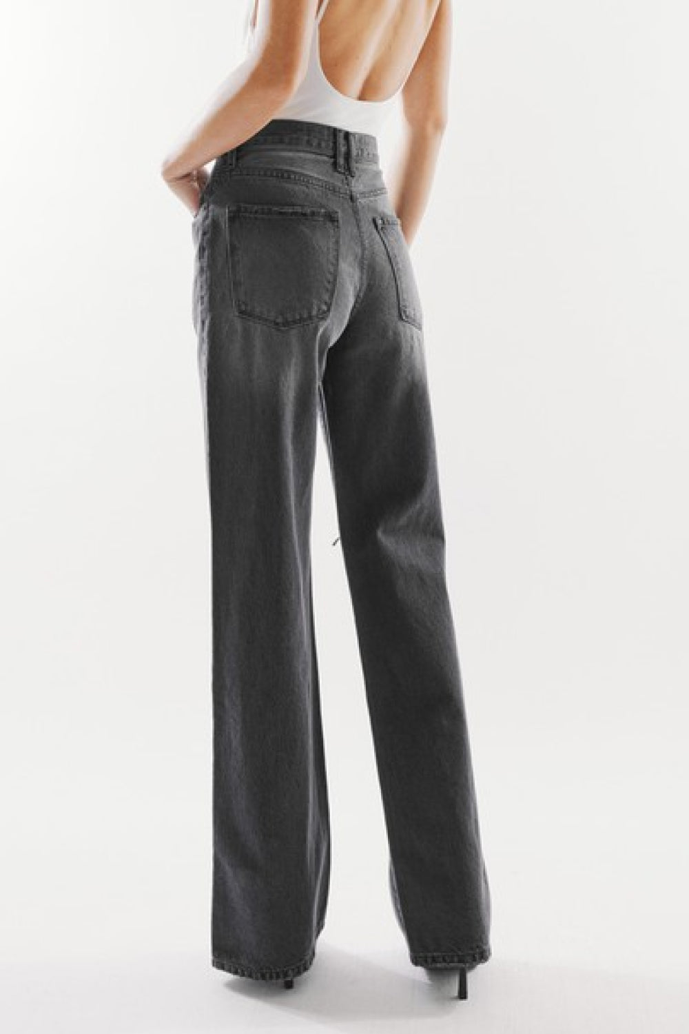 Amanda - Kancan High Waist Distressed Knee Jeans