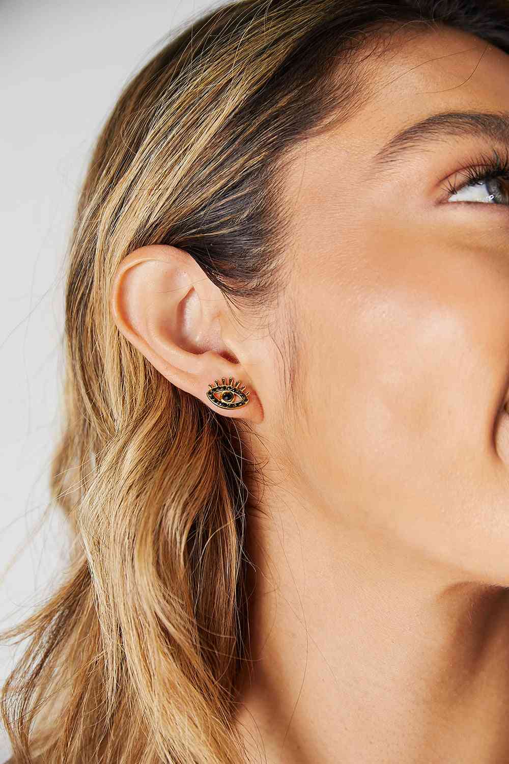 Daphne - Adored Rhinestone Eye Stud Earrings