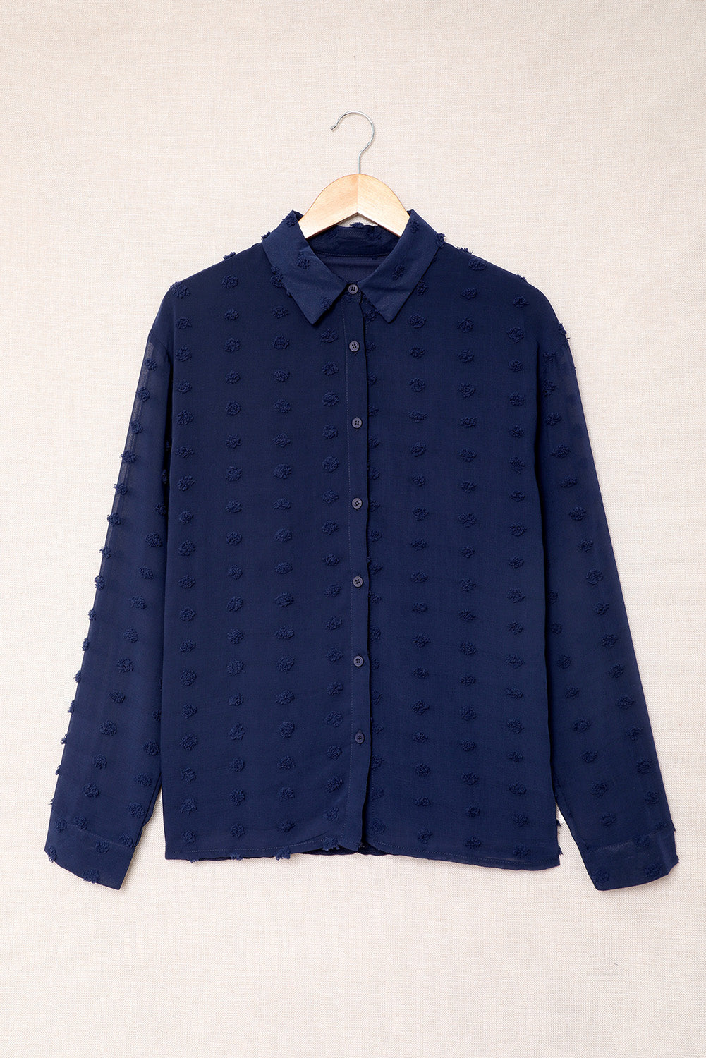 Bryn - Fray Dot Button-Up Shirt