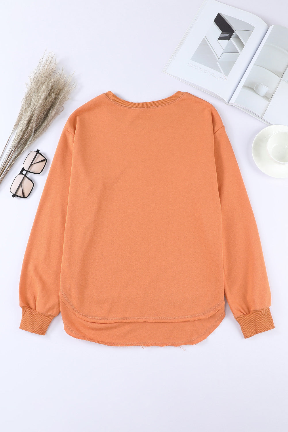 Rita - Side Slit Drop Shoulder Sweatshirt