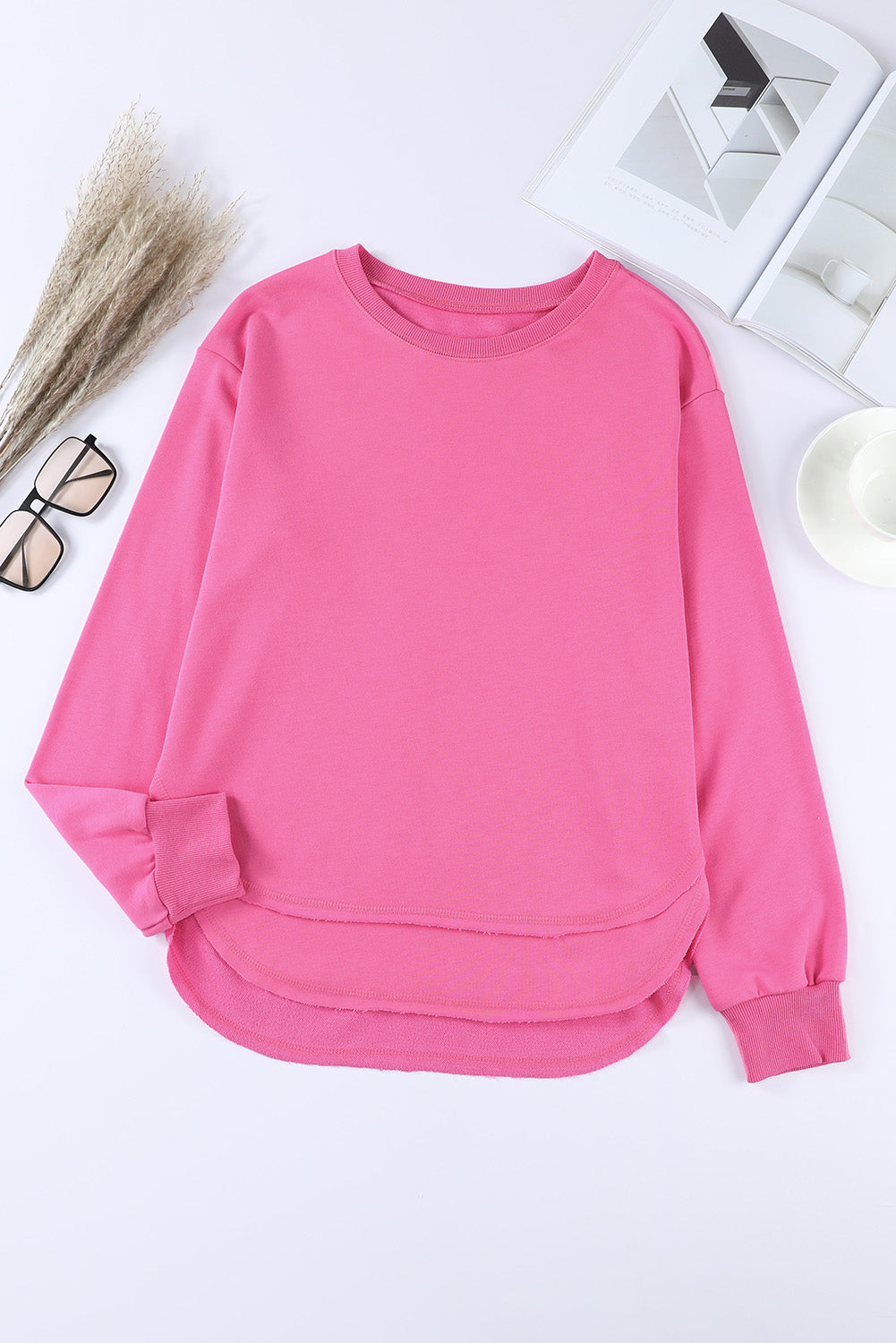 Rita - Side Slit Drop Shoulder Sweatshirt