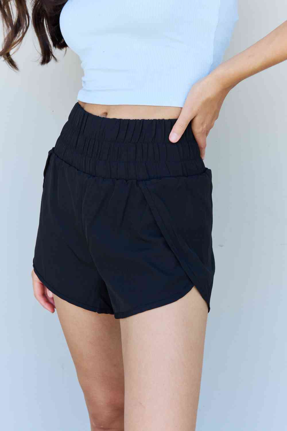 Ettie - Ninexis High Waistband Active Shorts in Black
