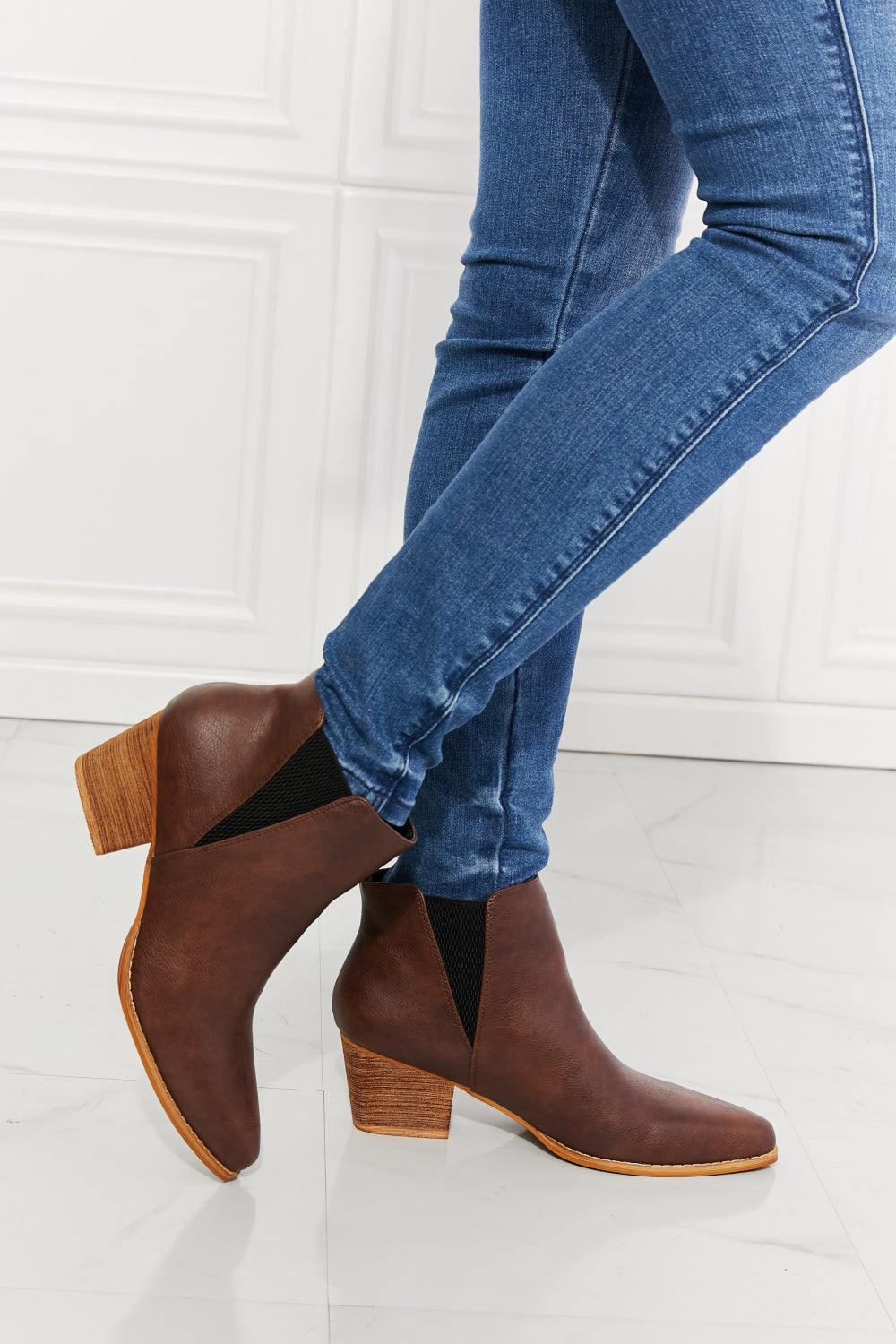 Leona - Point Toe Bootie in Chocolate
