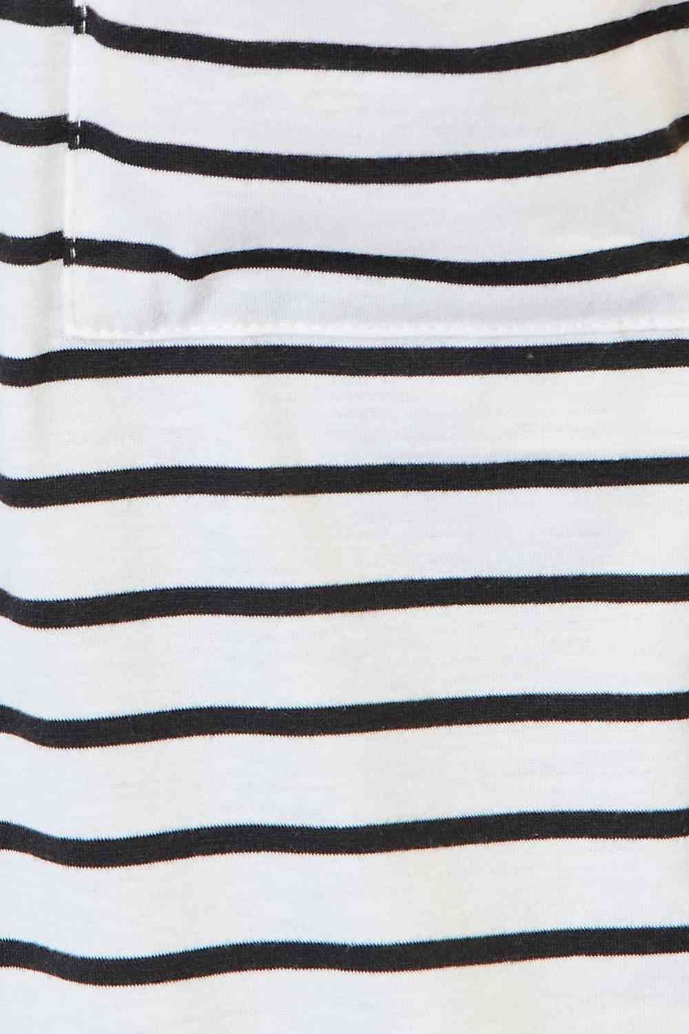 Amy - Striped Open Front Longline Cardigan