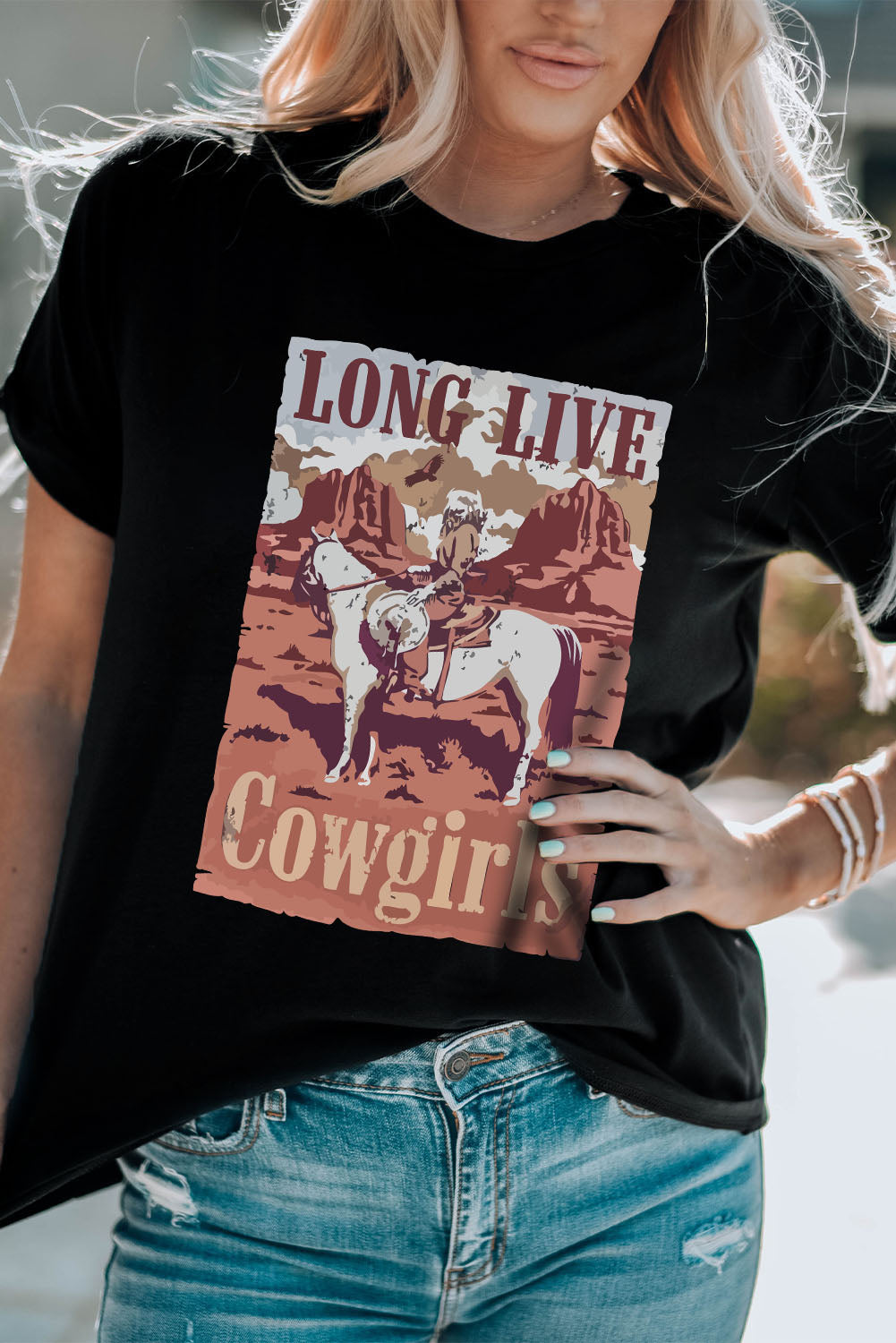 Sandra - Long Live Cowgirls Graphic Tee