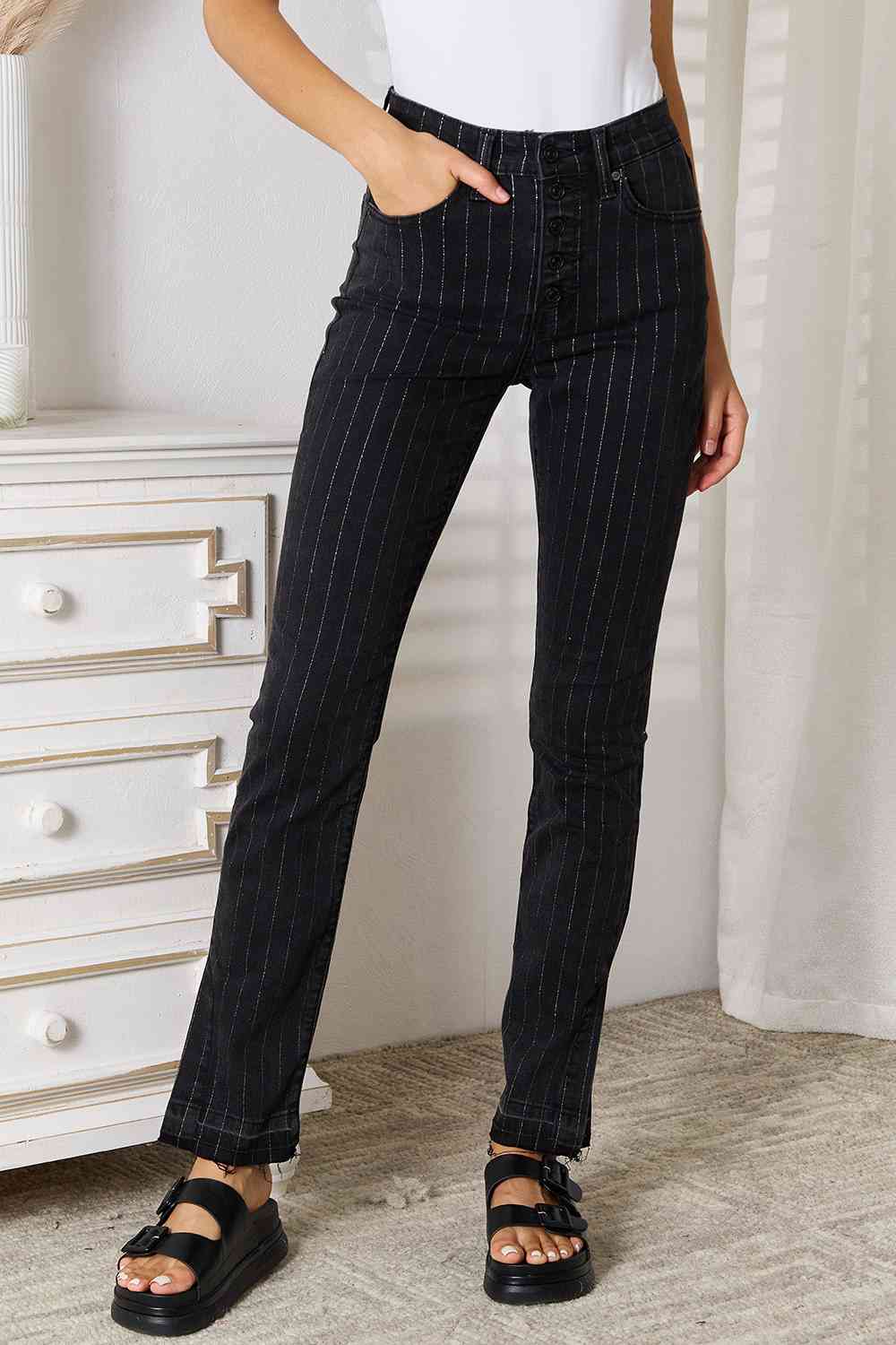 Gussie - Kancan Striped Pants with Pockets