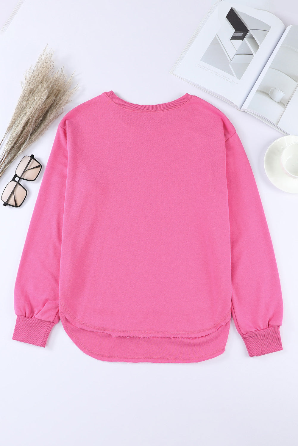 Rita - Side Slit Drop Shoulder Sweatshirt