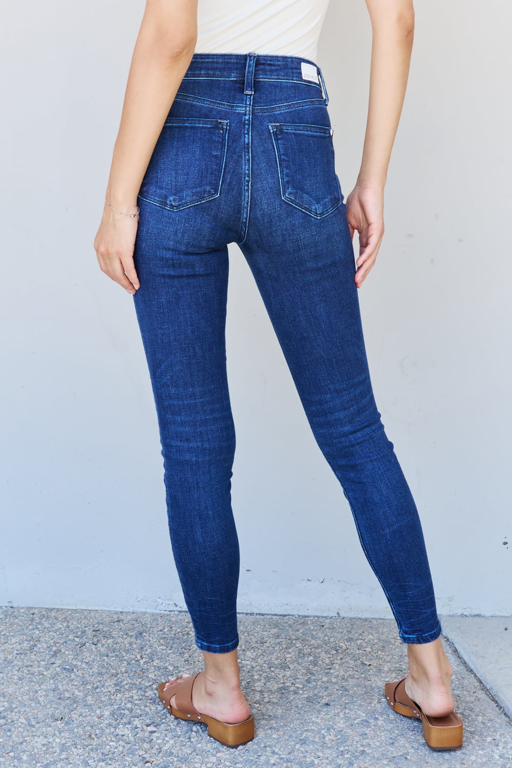 Bridget - Mid/High-Rise Crinkle Ankle Skinny Jeans