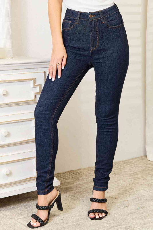 Alisha - Judy Blue High Waist Pocket Embroidered Skinny Jeans