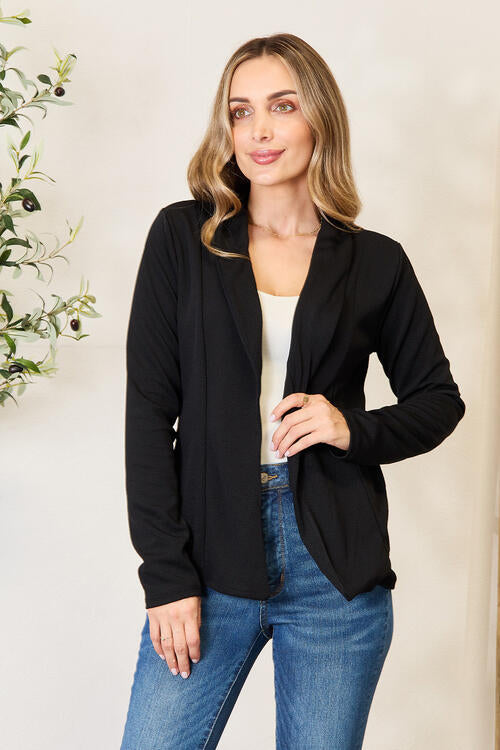 Betsy - Heimish Open Front Long Sleeve Blazer