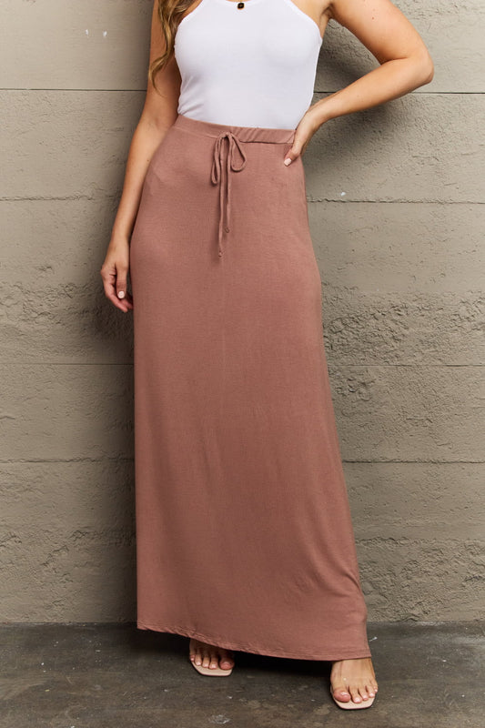 Jolene - Culture Code Flare Maxi Skirt (Chocolate)