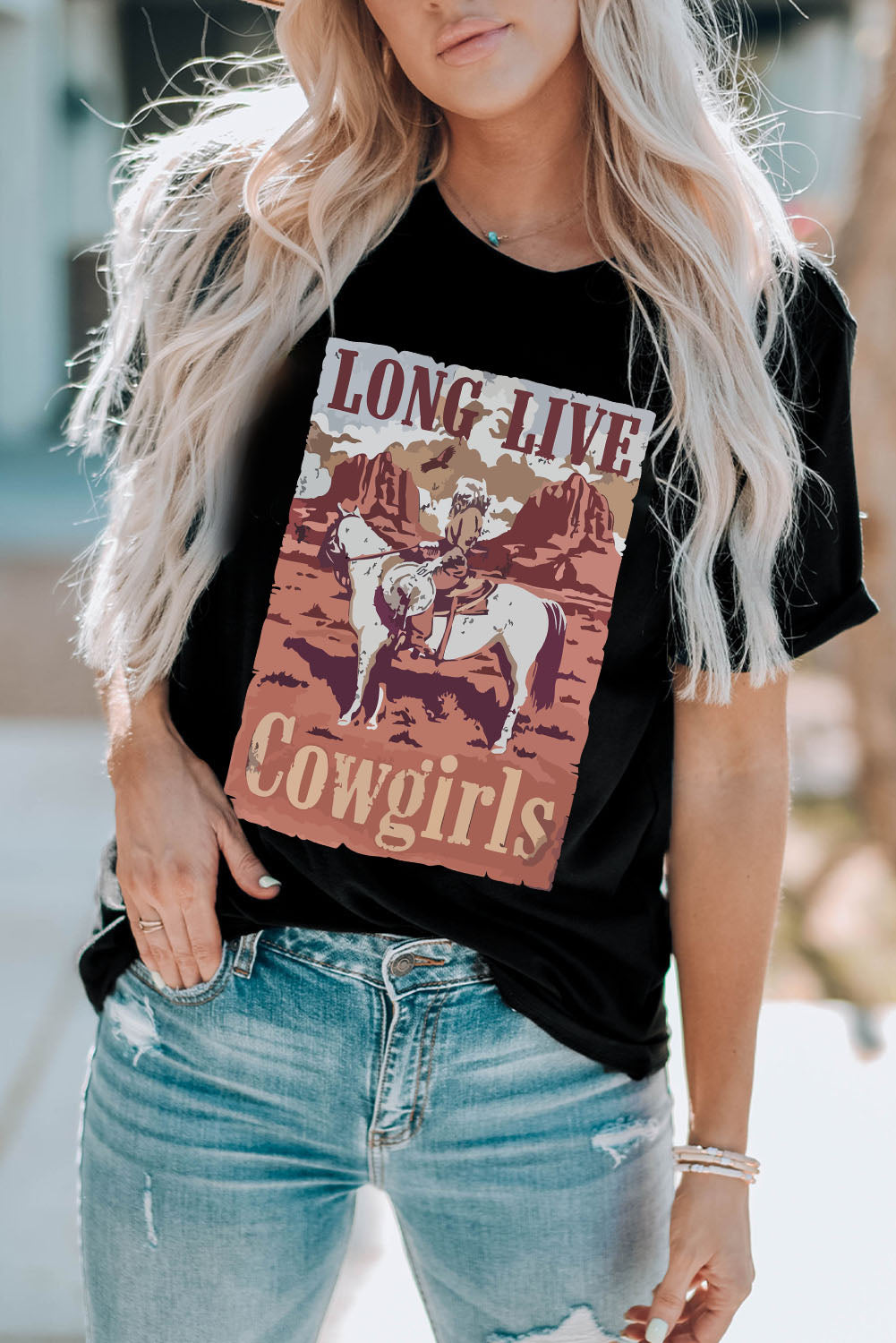 Sandra - Long Live Cowgirls Graphic Tee
